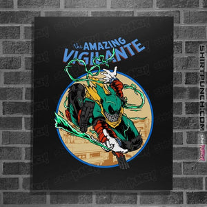 Daily_Deal_Shirts Posters / 4"x6" / Black The Amazing Vigilante
