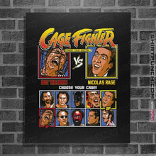 Load image into Gallery viewer, Secret_Shirts Posters / 4&quot;x6&quot; / Black Cage  Fighter
