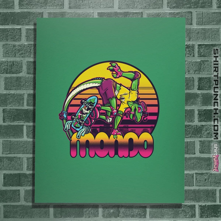 Shirts Posters / 4"x6" / Irish Green Mondo Gecko