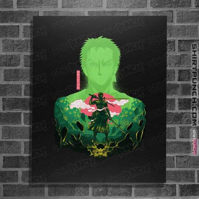 Daily_Deal_Shirts Posters / 4"x6" / Black Zorro Shadow