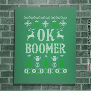 Shirts Posters / 4"x6" / Irish Green OK Zoomer Ugly Christmas Sweater