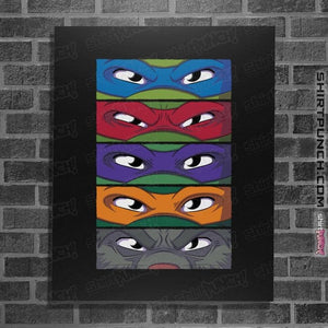 Daily_Deal_Shirts Posters / 4"x6" / Black TMNT Eyes