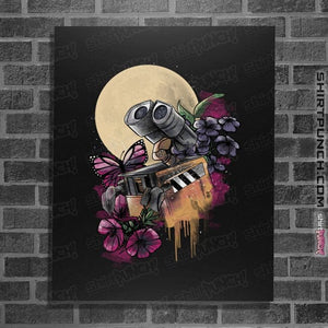 Daily_Deal_Shirts Posters / 4"x6" / Black Moonlight Wall-E