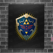 Load image into Gallery viewer, Shirts Posters / 4&quot;x6&quot; / Black Hylian Shield
