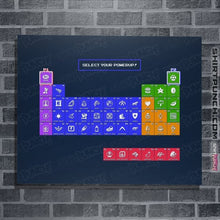 Load image into Gallery viewer, Secret_Shirts Posters / 4&quot;x6&quot; / Navy Periodic Table of Powerups
