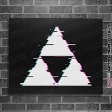 Load image into Gallery viewer, Shirts Posters / 4&quot;x6&quot; / Black Ddjvigo&#39;s Glitch Triforce
