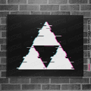 Shirts Posters / 4"x6" / Black Ddjvigo's Glitch Triforce