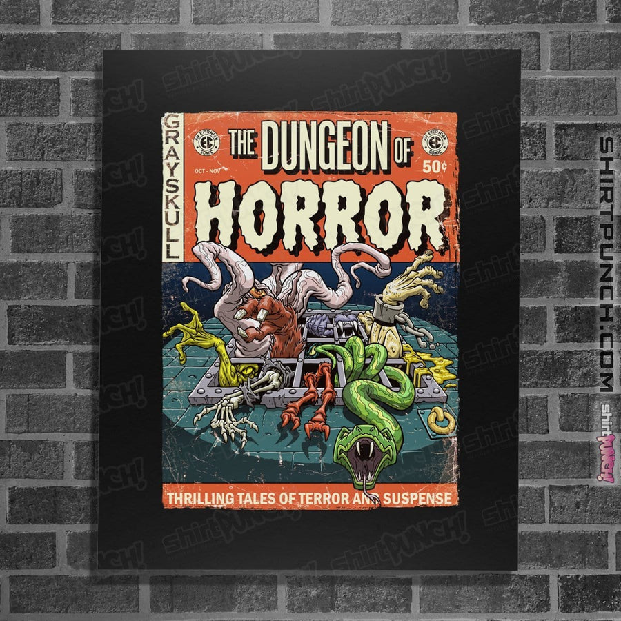 Shirts Posters / 4"x6" / Black The Dungeon Of Horror