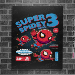 Secret_Shirts Posters / 4"x6" / Black Super Spider Bros