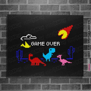 Daily_Deal_Shirts Posters / 4"x6" / Black 8 Bit Extinction