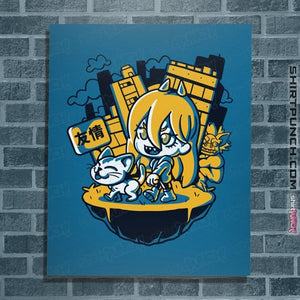 Daily_Deal_Shirts Posters / 4"x6" / Sapphire Chainsaw Power