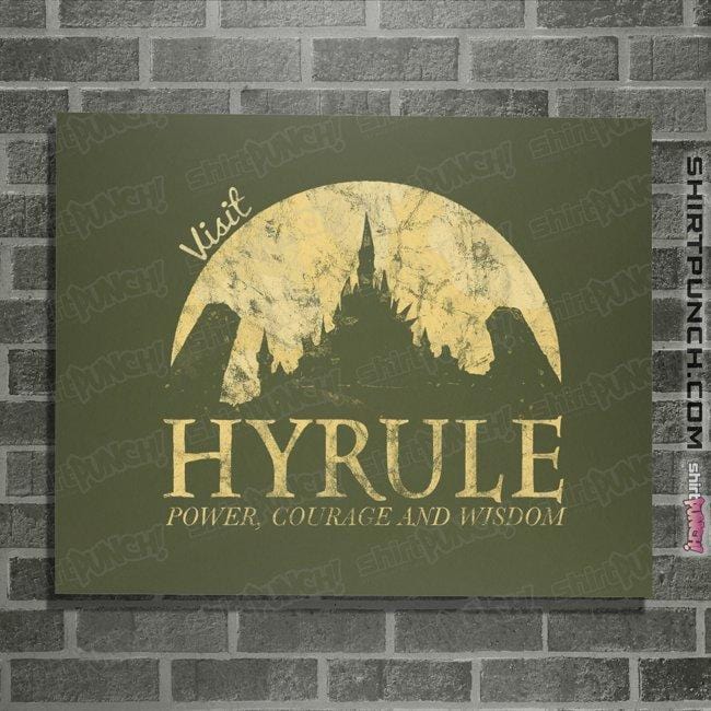 Shirts Posters / 4"x6" / Military Green Hyrule Tourist