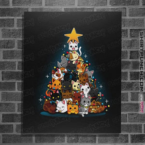 Daily_Deal_Shirts Posters / 4"x6" / Black Christmas Kittens
