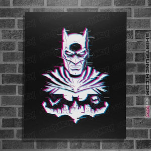 Secret_Shirts Posters / 4"x6" / Black Glitched Batman