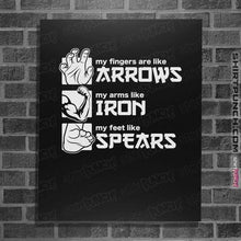 Load image into Gallery viewer, Daily_Deal_Shirts Posters / 4&quot;x6&quot; / Black Arrows Iron And Spears
