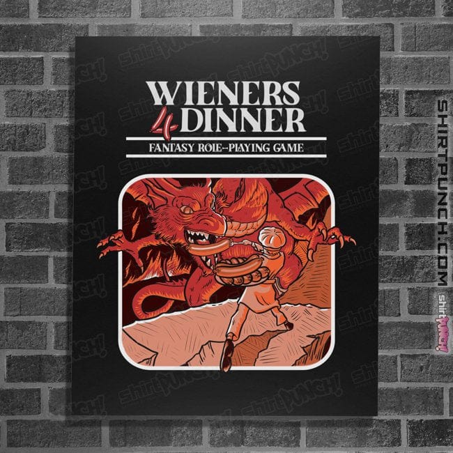 Secret_Shirts Posters / 4"x6" / Black Wieners 4 Dinner