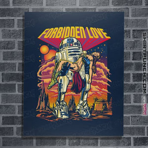 Daily_Deal_Shirts Posters / 4"x6" / Navy Forbidden Love
