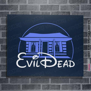 Daily_Deal_Shirts Posters / 4"x6" / Navy Evil Cabin