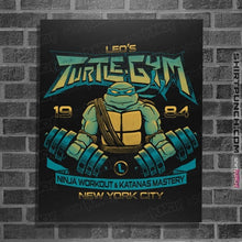 Load image into Gallery viewer, Daily_Deal_Shirts Posters / 4&quot;x6&quot; / Black Leo&#39;s Turtle Gym

