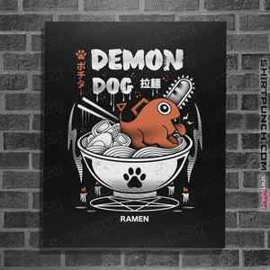 Daily_Deal_Shirts Posters / 4"x6" / Black Demon Dog Ramen