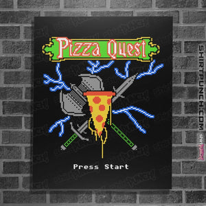 Shirts Posters / 4"x6" / Black PIzza Quest