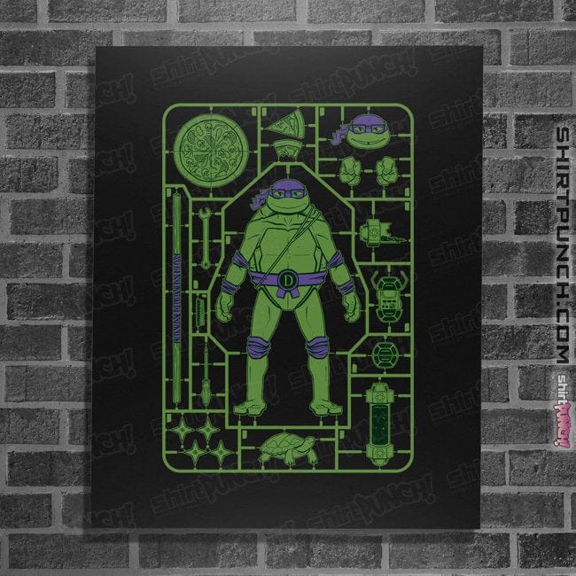 Daily_Deal_Shirts Posters / 4"x6" / Black Donatello Model Sprue