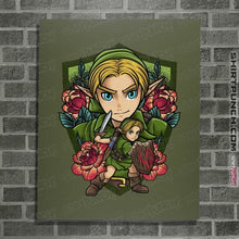 Load image into Gallery viewer, Secret_Shirts Posters / 4&quot;x6&quot; / Military Green Link Crest
