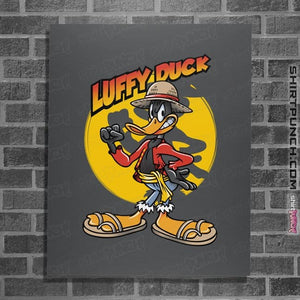 Daily_Deal_Shirts Posters / 4"x6" / Charcoal Luffy Duck