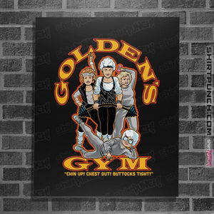 Shirts Posters / 4"x6" / Black Golden's Gym