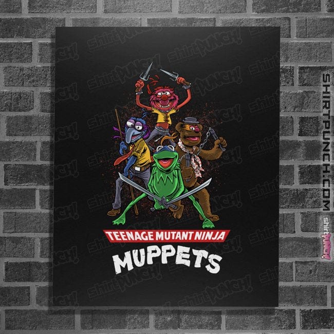 Secret_Shirts Posters / 4"x6" / Black Teenage Mutant Ninja Muppets