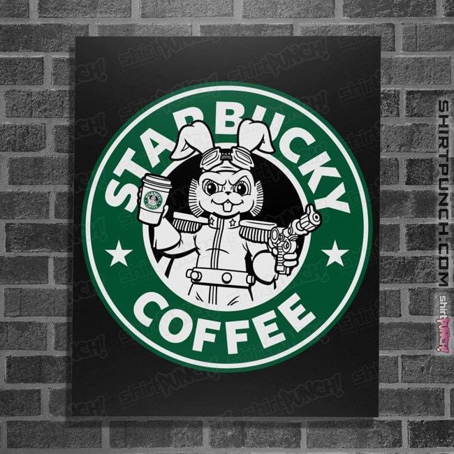Shirts Posters / 4"x6" / Black Starbucky Coffee
