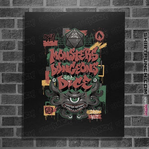 Daily_Deal_Shirts Posters / 4"x6" / Black Monsters, Dungeons & Dice
