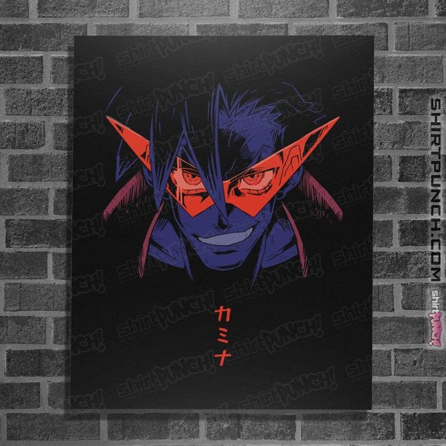 Daily_Deal_Shirts Posters / 4"x6" / Black Dai- Gurren Kamina