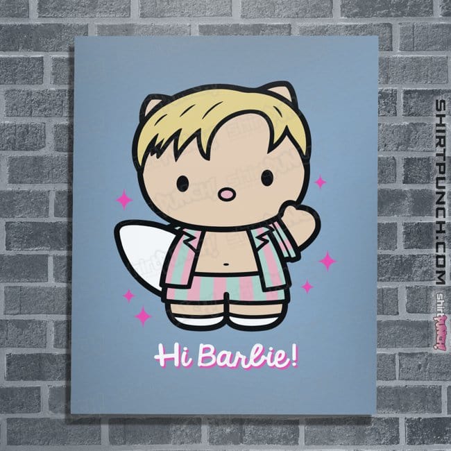 Daily_Deal_Shirts Posters / 4"x6" / Powder Blue Waving Doll