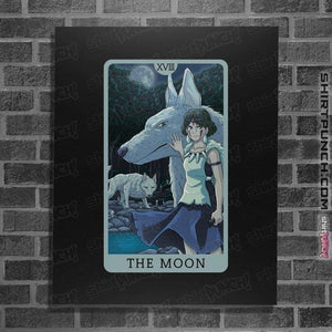 Daily_Deal_Shirts Posters / 4"x6" / Black Tarot Ghibli The Moon