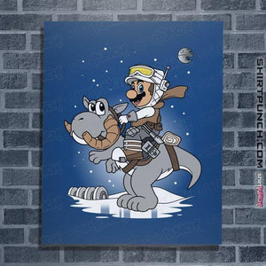 Shirts Posters / 4"x6" / Royal Blue Mario Strikes Back