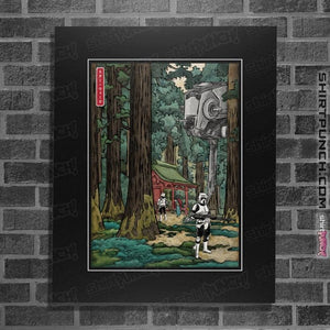 Daily_Deal_Shirts Posters / 4"x6" / Black Galactic Empire In A Forest