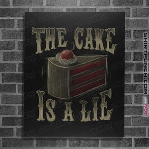 Shirts Posters / 4"x6" / Black The Cake Is A Lie