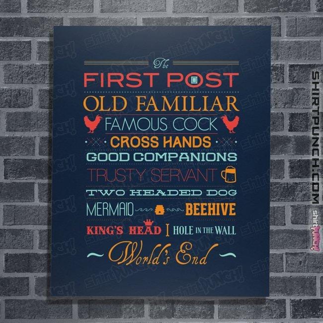 Secret_Shirts Posters / 4"x6" / Navy The Golden Mile