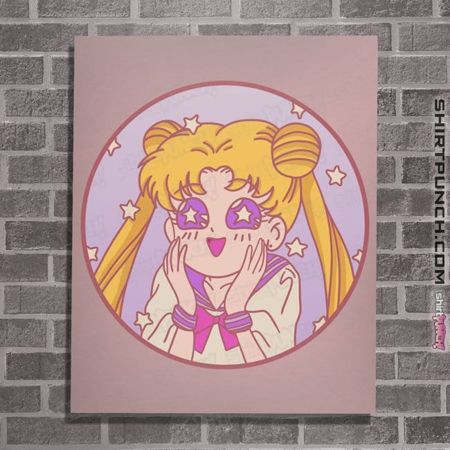 Secret_Shirts Posters / 4"x6" / Pink Pastel Moon