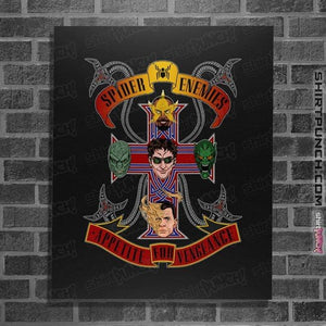 Daily_Deal_Shirts Posters / 4"x6" / Black Spider Enemies