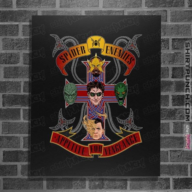 Daily_Deal_Shirts Posters / 4"x6" / Black Spider Enemies