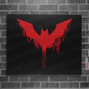 Daily_Deal_Shirts Posters / 4"x6" / Black Future Bat Graffiti