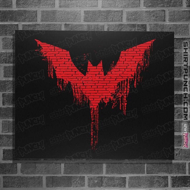 Daily_Deal_Shirts Posters / 4"x6" / Black Future Bat Graffiti