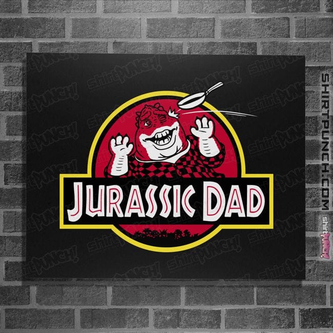 Secret_Shirts Posters / 4"x6" / Black Jurassic Dad