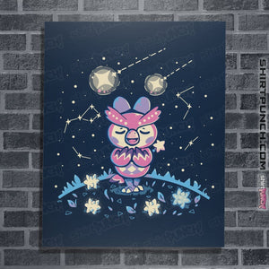 Shirts Posters / 4"x6" / Navy Starry Owl