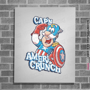 Shirts Posters / 4"x6" / White Cap'n AmeriCrunch