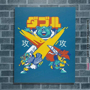 Shirts Posters / 4"x6" / Sapphire X-Slash