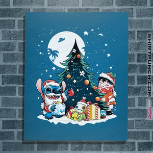 Daily_Deal_Shirts Posters / 4"x6" / Sapphire Christmas Ohana