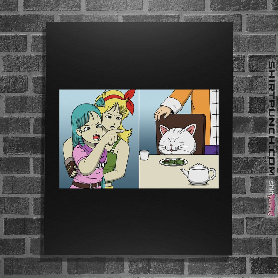 Shirts Posters / 4"x6" / Black Girl Yelling At A Cat